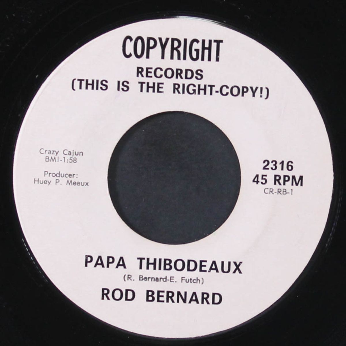 papa thibodeaux / play a song for my baby by ROD BERNARD