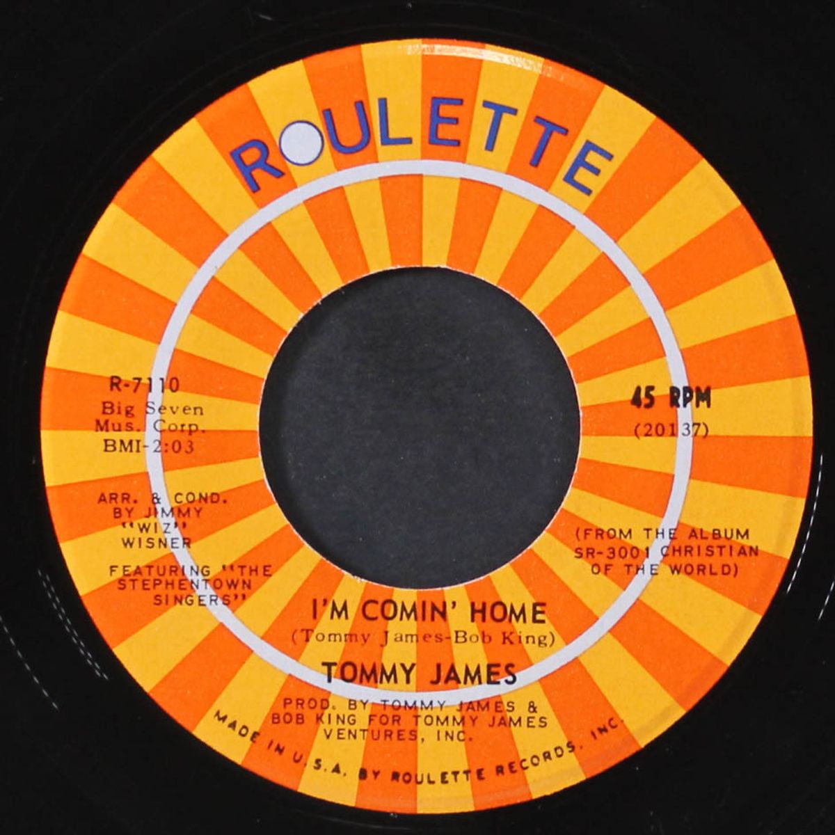 i'm comin' home / sing, sing, sing by TOMMY JAMES