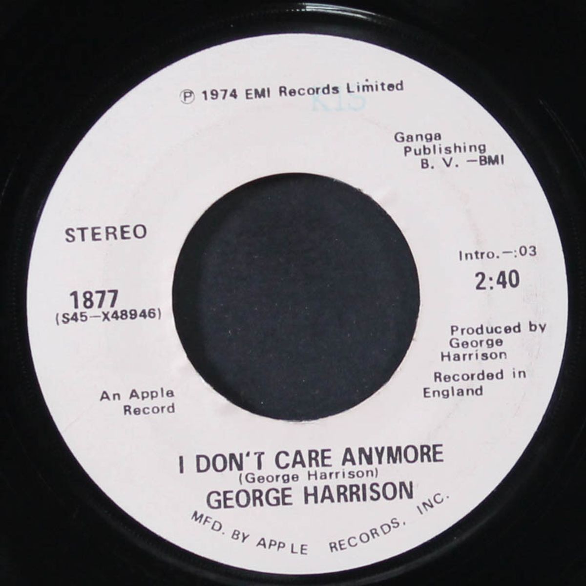 dark horse / i don't care anymore by GEORGE HARRISON
