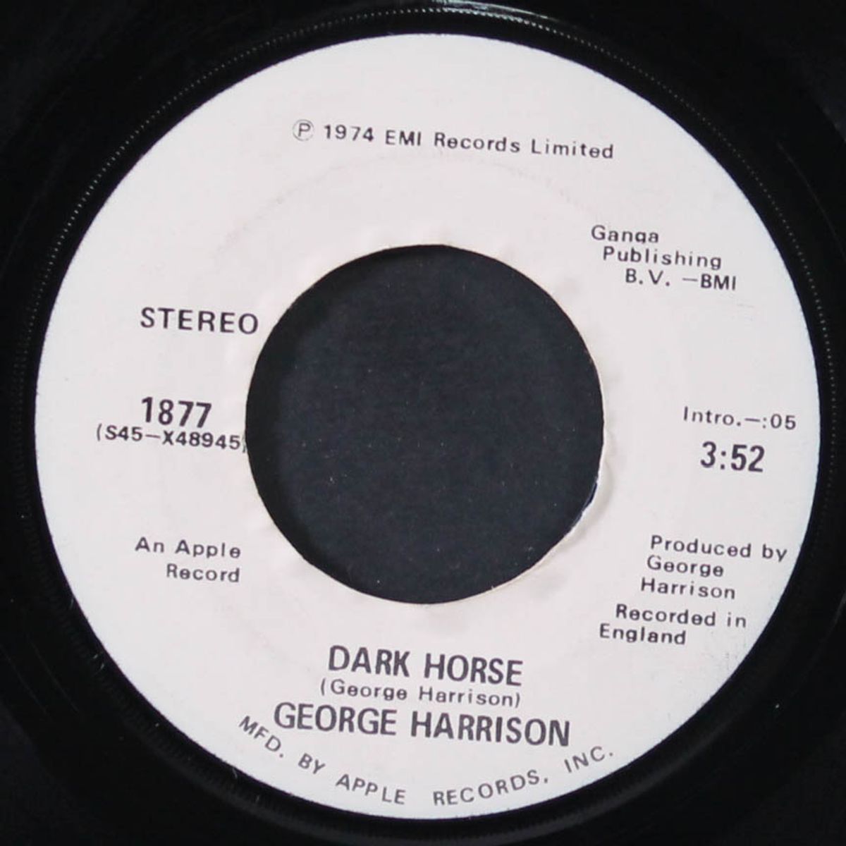 dark horse / i don't care anymore by GEORGE HARRISON