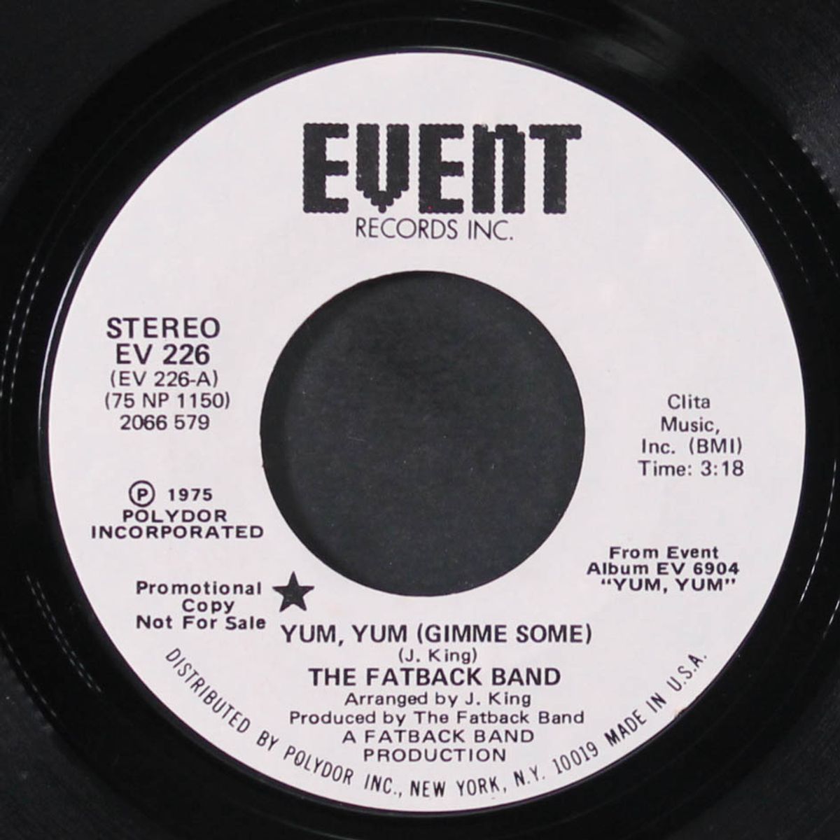 yum yum (gimme some) / let the drums speak by FATBACK BAND