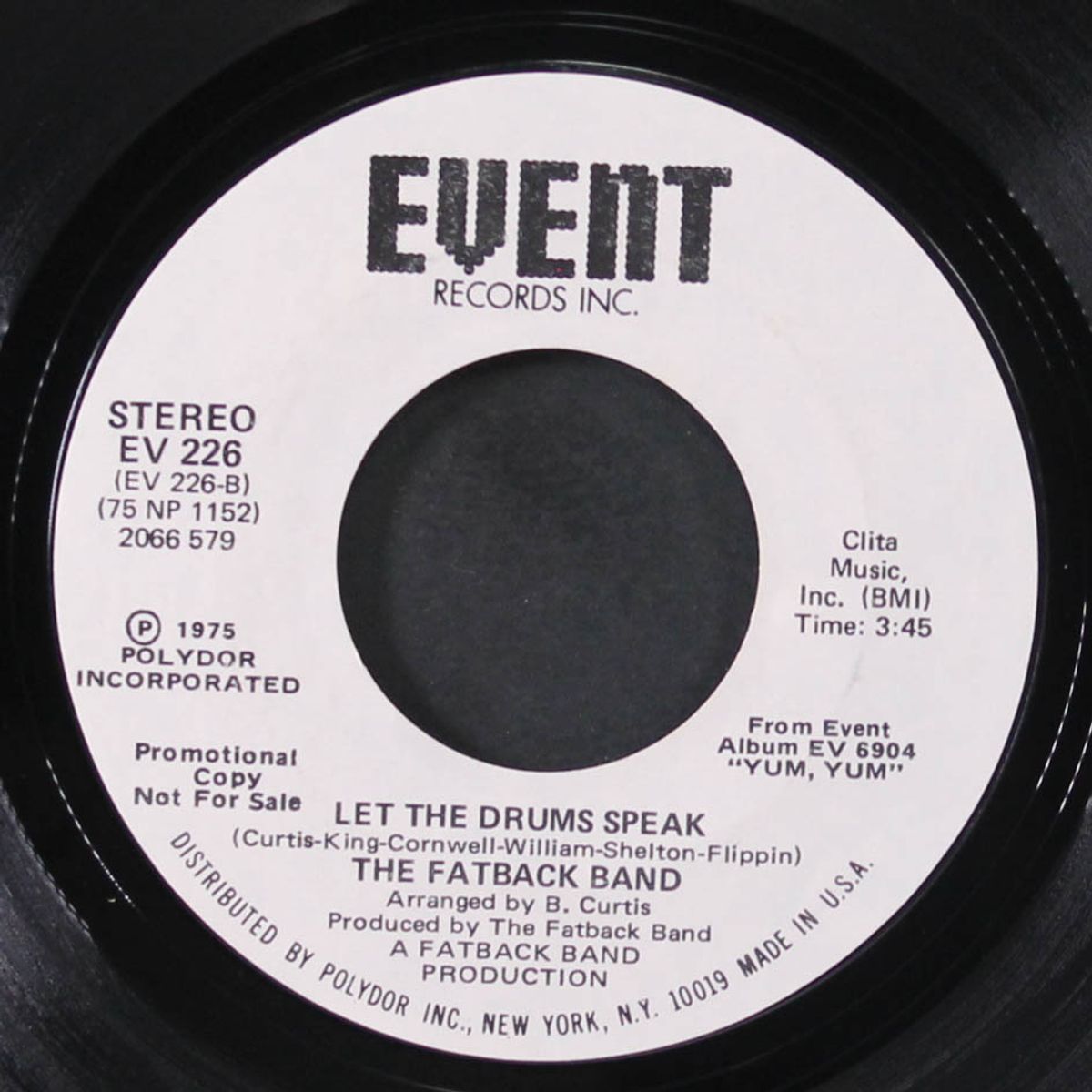 yum yum (gimme some) / let the drums speak by FATBACK BAND