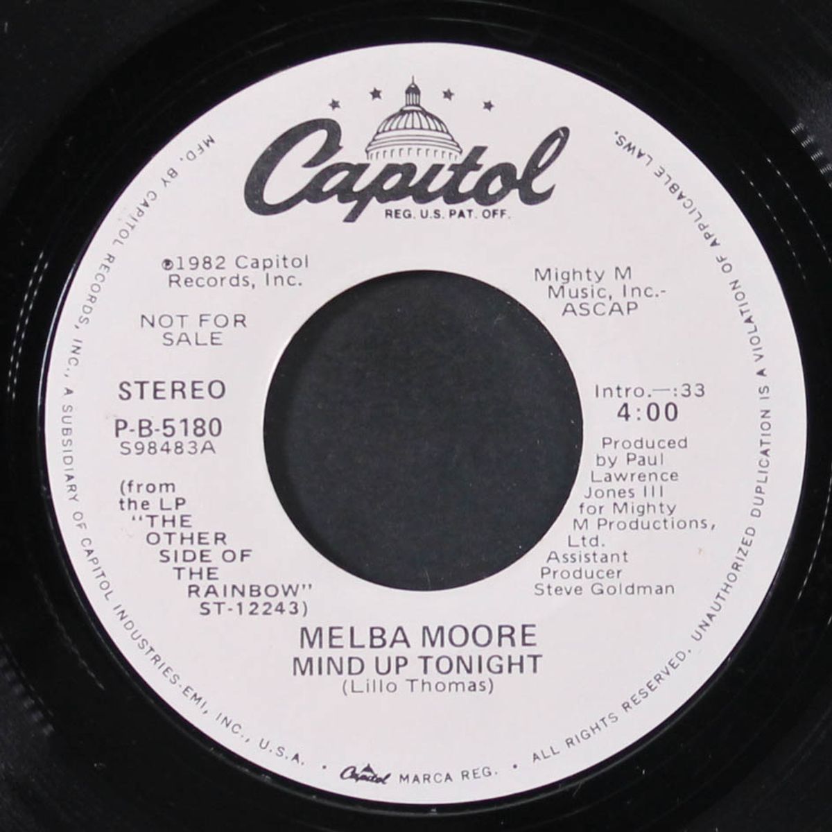 mind up tonight / instrumental by MELBA MOORE