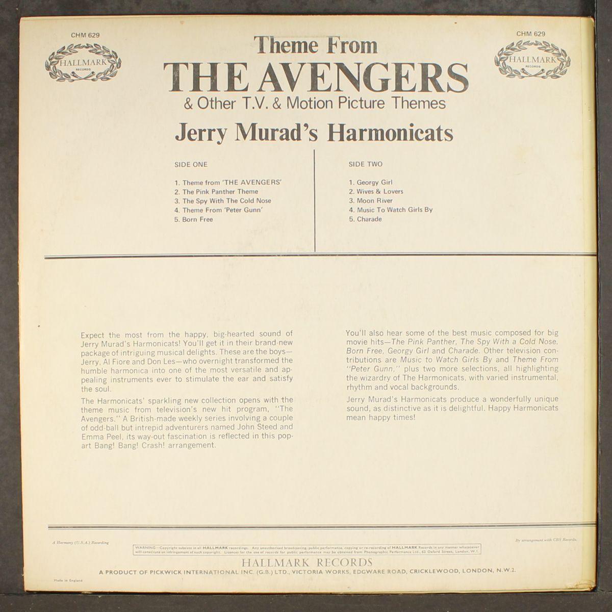 theme from the avengers by JERRY MURAD'S HARMONICATS