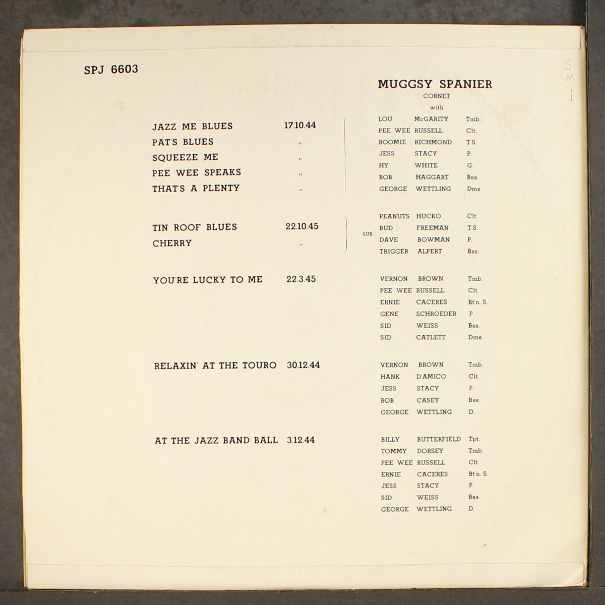 memorial, vol. 1 by MUGGSY SPANIER