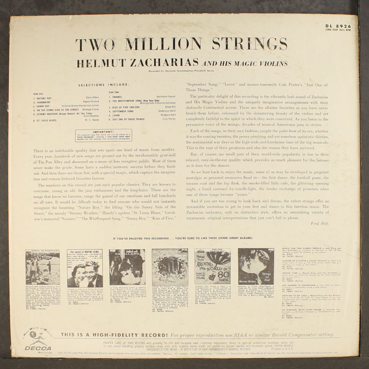 2,000,000 strings by HELMUT ZACHARIAS