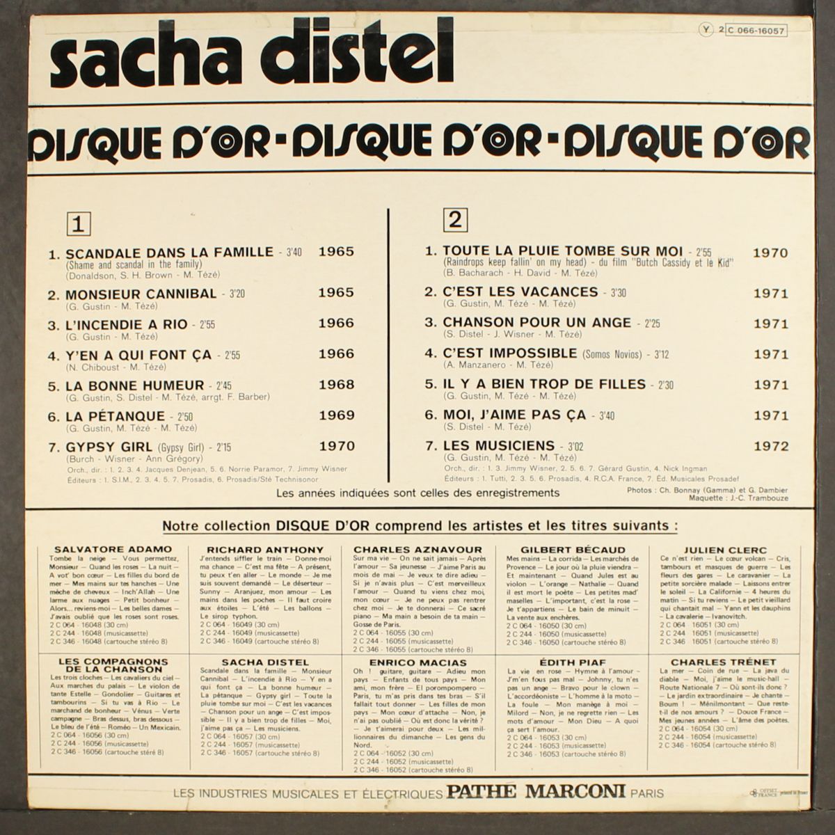 le dique d'or de sacha distel by SACHA DISTEL