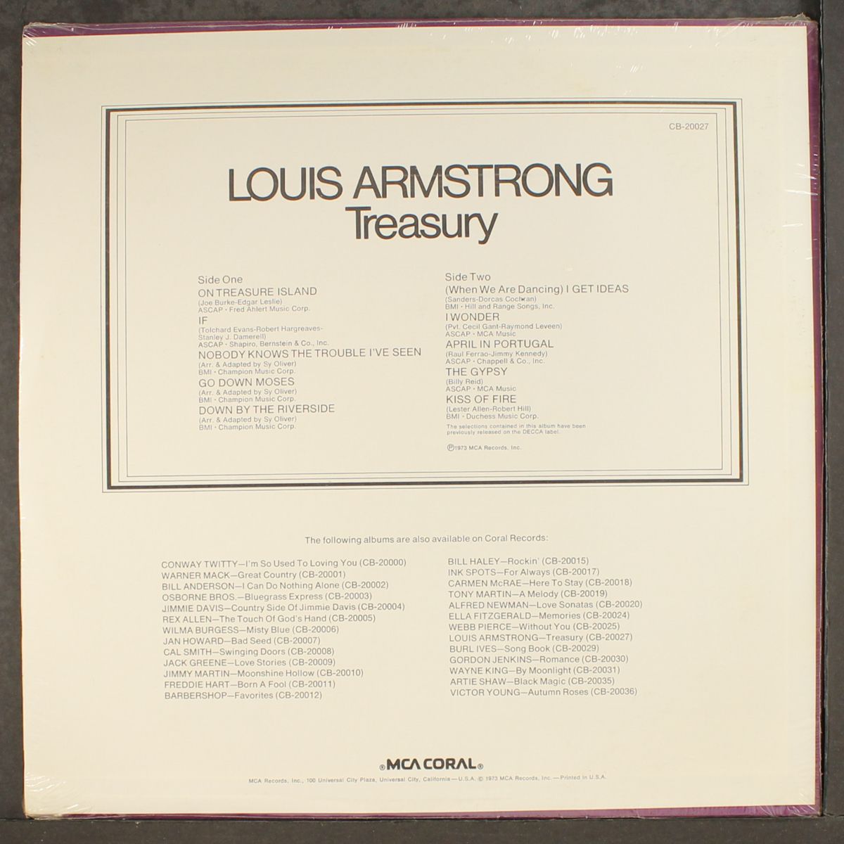 treasury by LOUIS ARMSTRONG