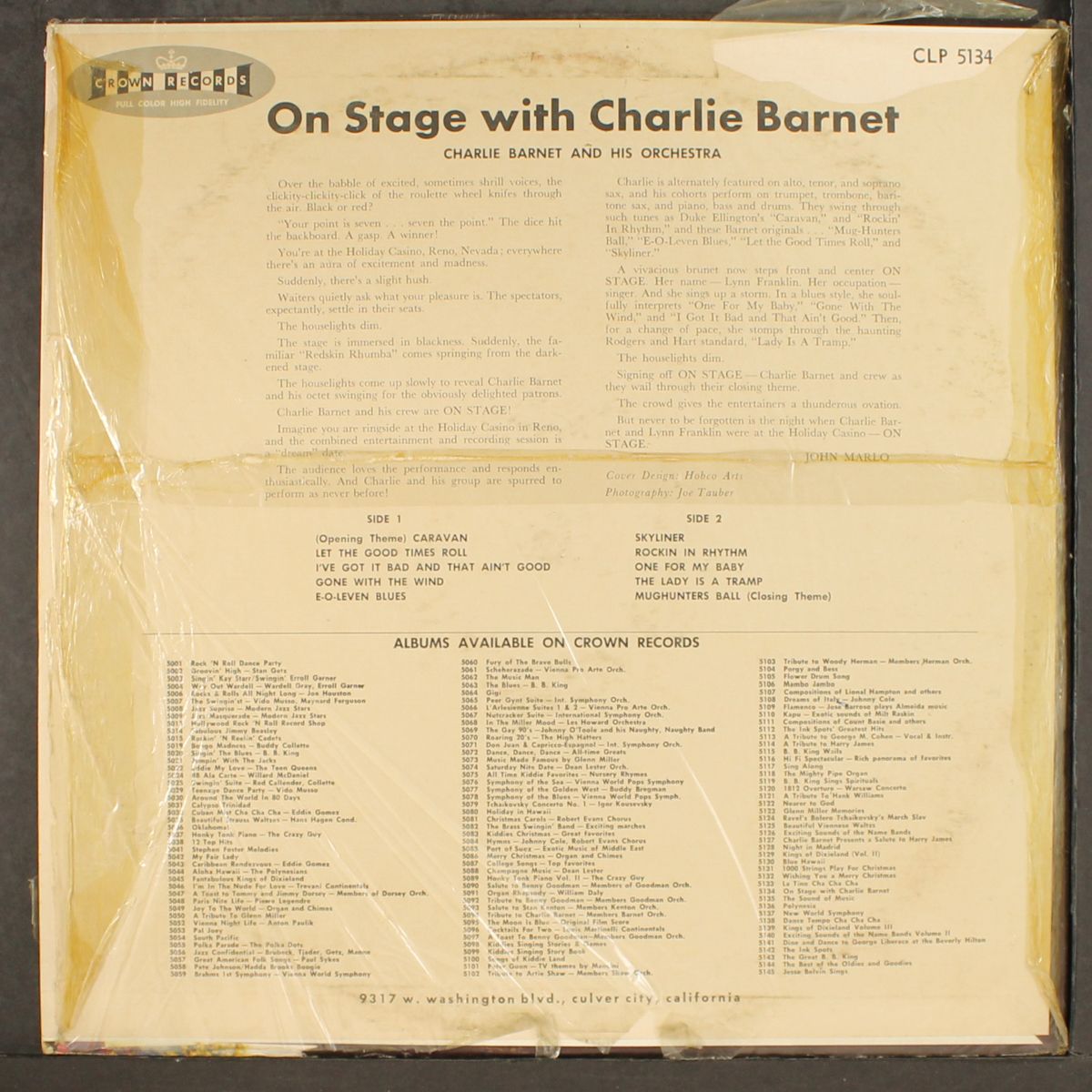 on stage with charlie barnet by CHARLIE BARNETT