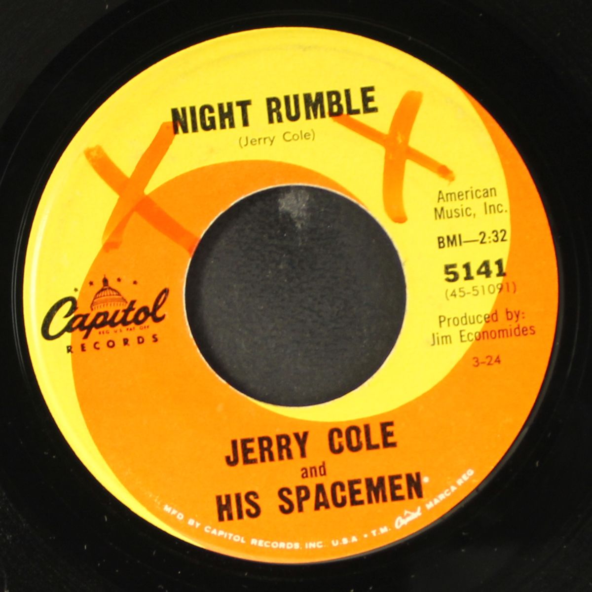 night rumble / boss dance by JERRY COLE & SPACEMEN