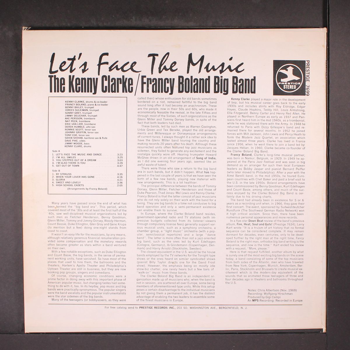 let's face the music by KENNY CLARKE & FRANCY BOLAND AND COMPANY