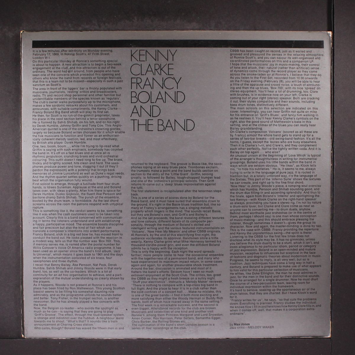the first set, volcano by KENNY CLARKE & FRANCY BOLAND AND COMPANY