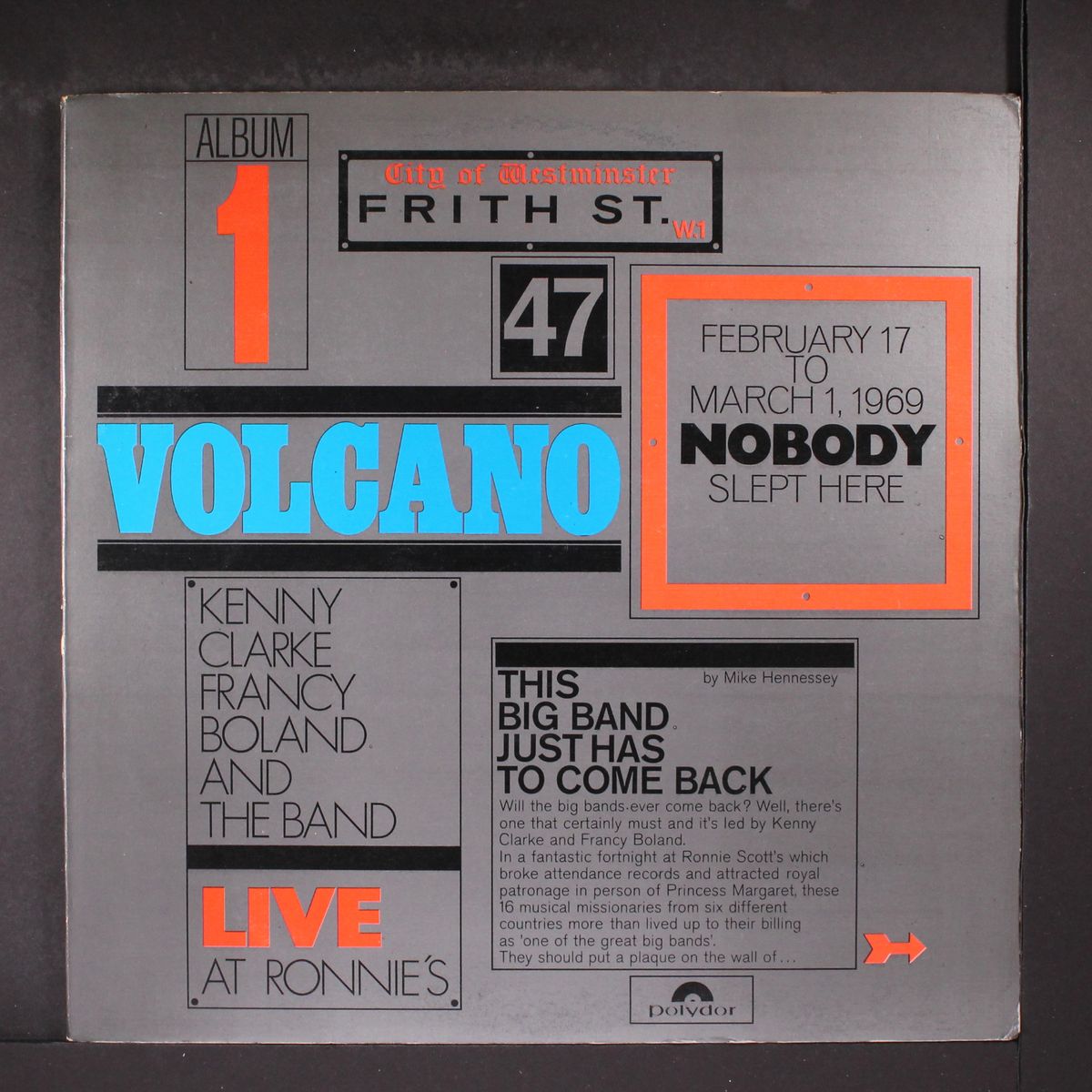 the first set, volcano by KENNY CLARKE & FRANCY BOLAND AND COMPANY