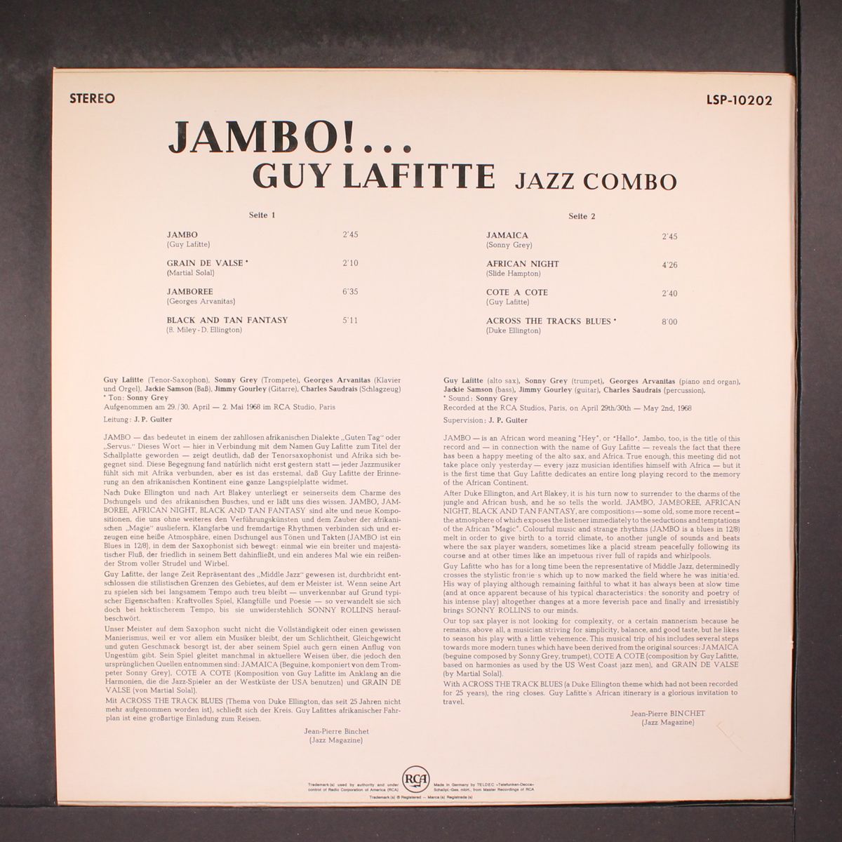 jambo! by GUY LAFITTE