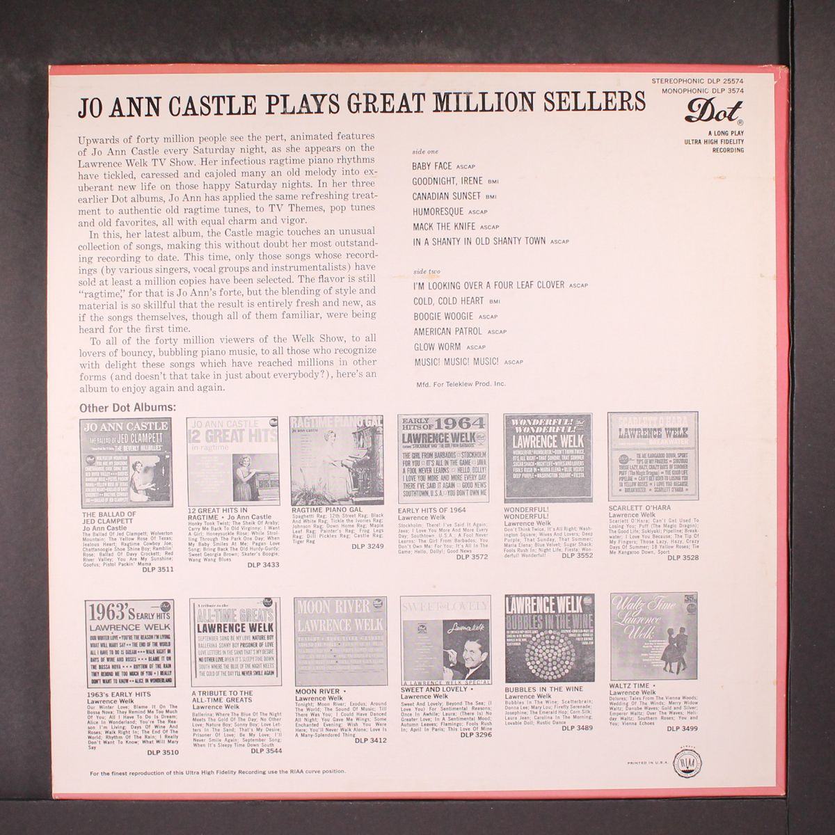 great million sellers by JO ANN CASTLE