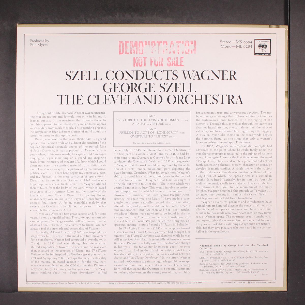 conducts wagner by GEORGE SZELL