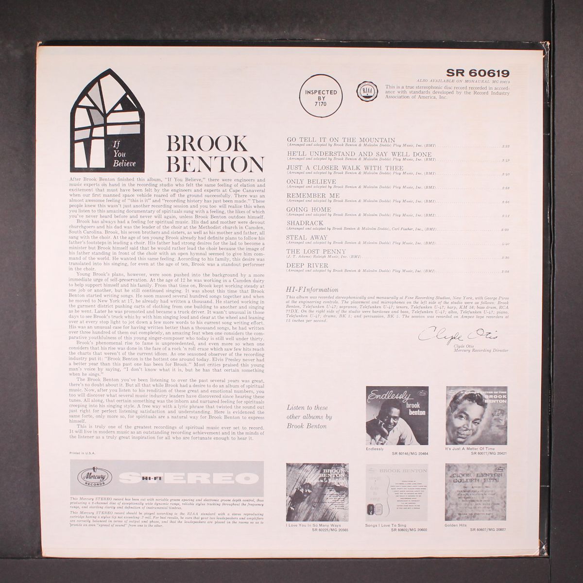 shadrack by BROOK BENTON
