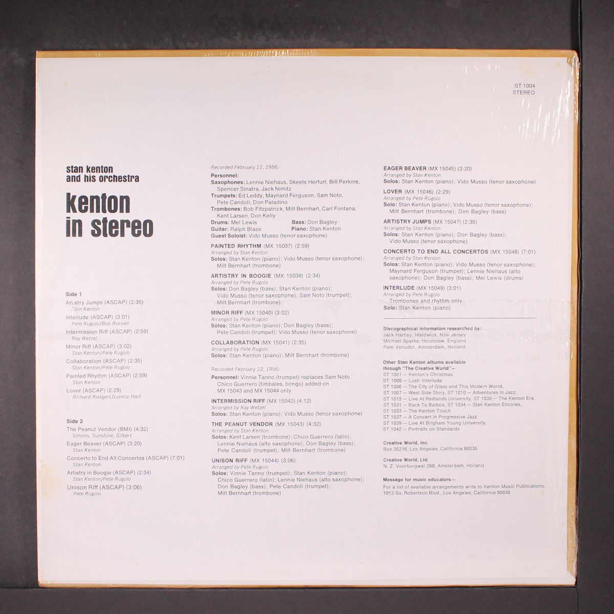 kenton in stereo by STAN KENTON