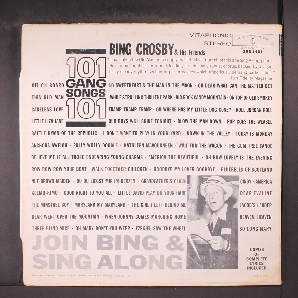 101 gang songs by BING CROSBY