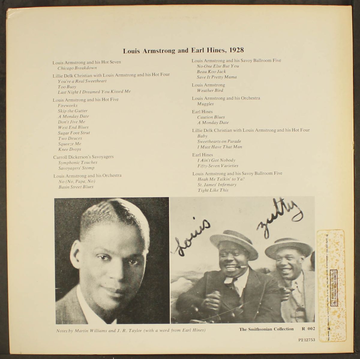 1928 by LOUIS ARMSTRONG & EARL HINES