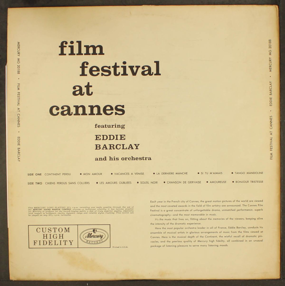 film festival at cannes by EDDIE BARCLAY