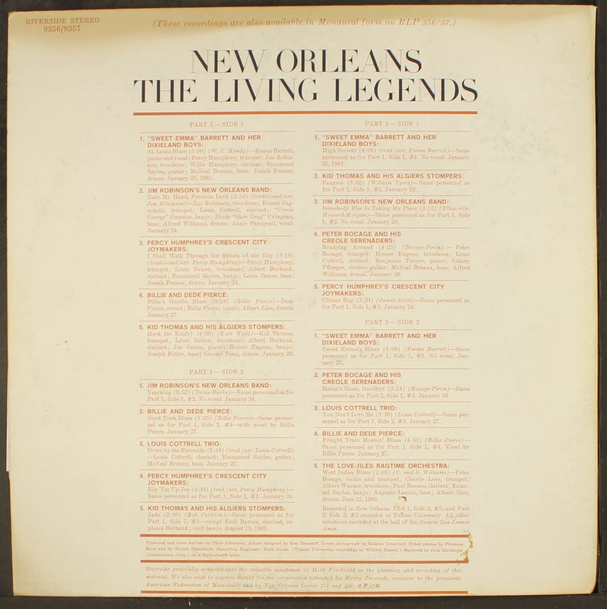 new orleans, the living legends by VARIOUS