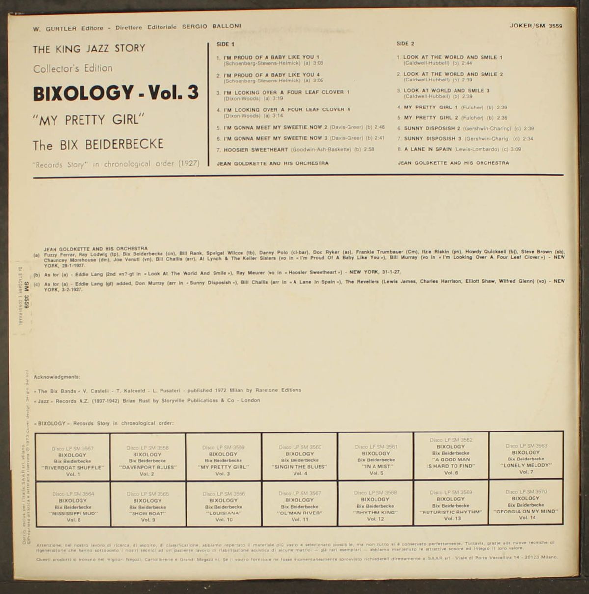 bixology: vol. 3 my pretty girl by BIX BEIDERBECKE
