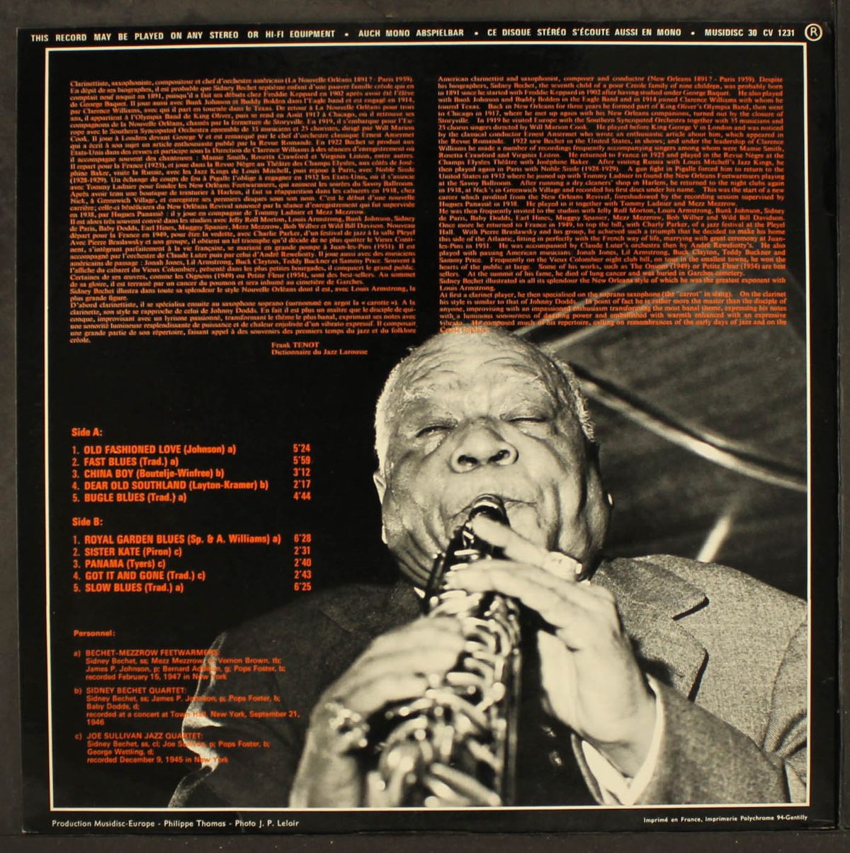 the great by SIDNEY BECHET
