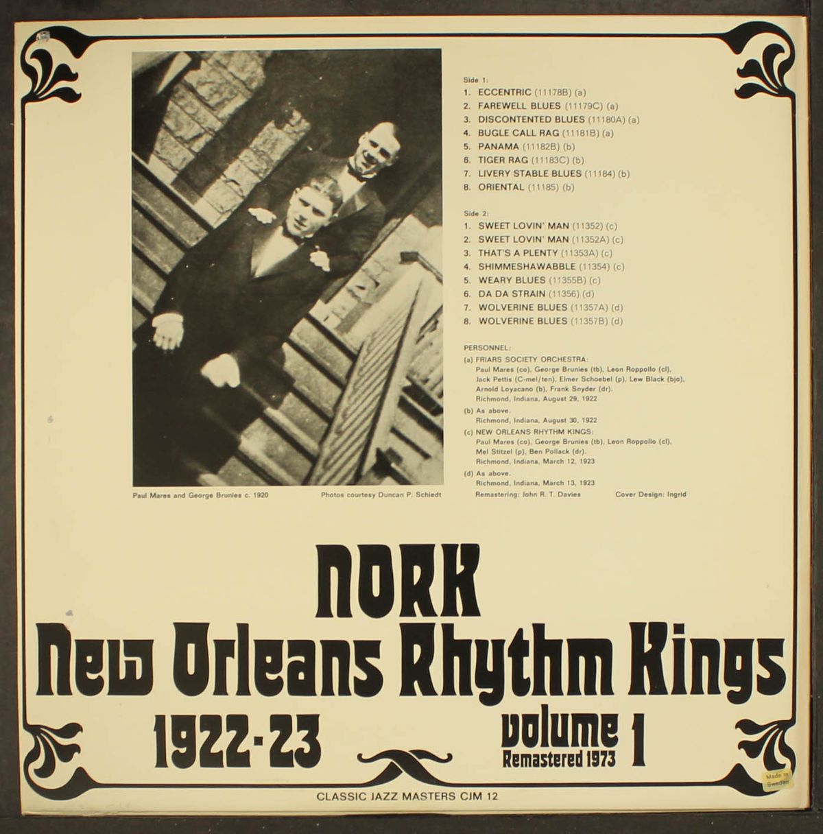 nork vol. 1 by NEW ORLEANS RHYTHM KINGS