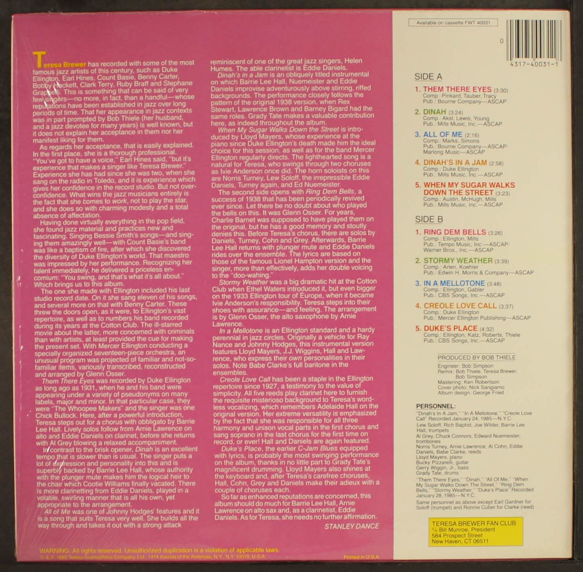 the cotton connection by TERESA BREWER & MERCER ELLINGTON