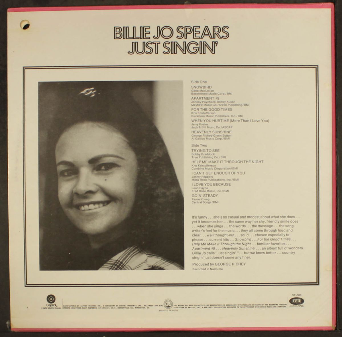 just singin' by BILLIE JO SPEARS