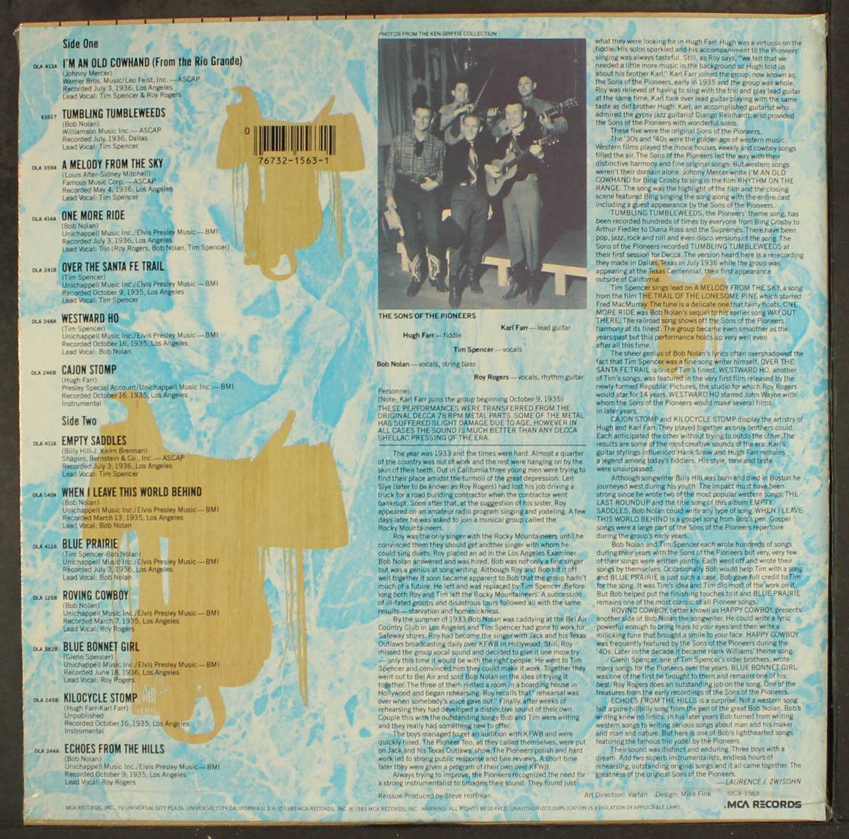 empty saddles by SONS OF THE PIONEERS