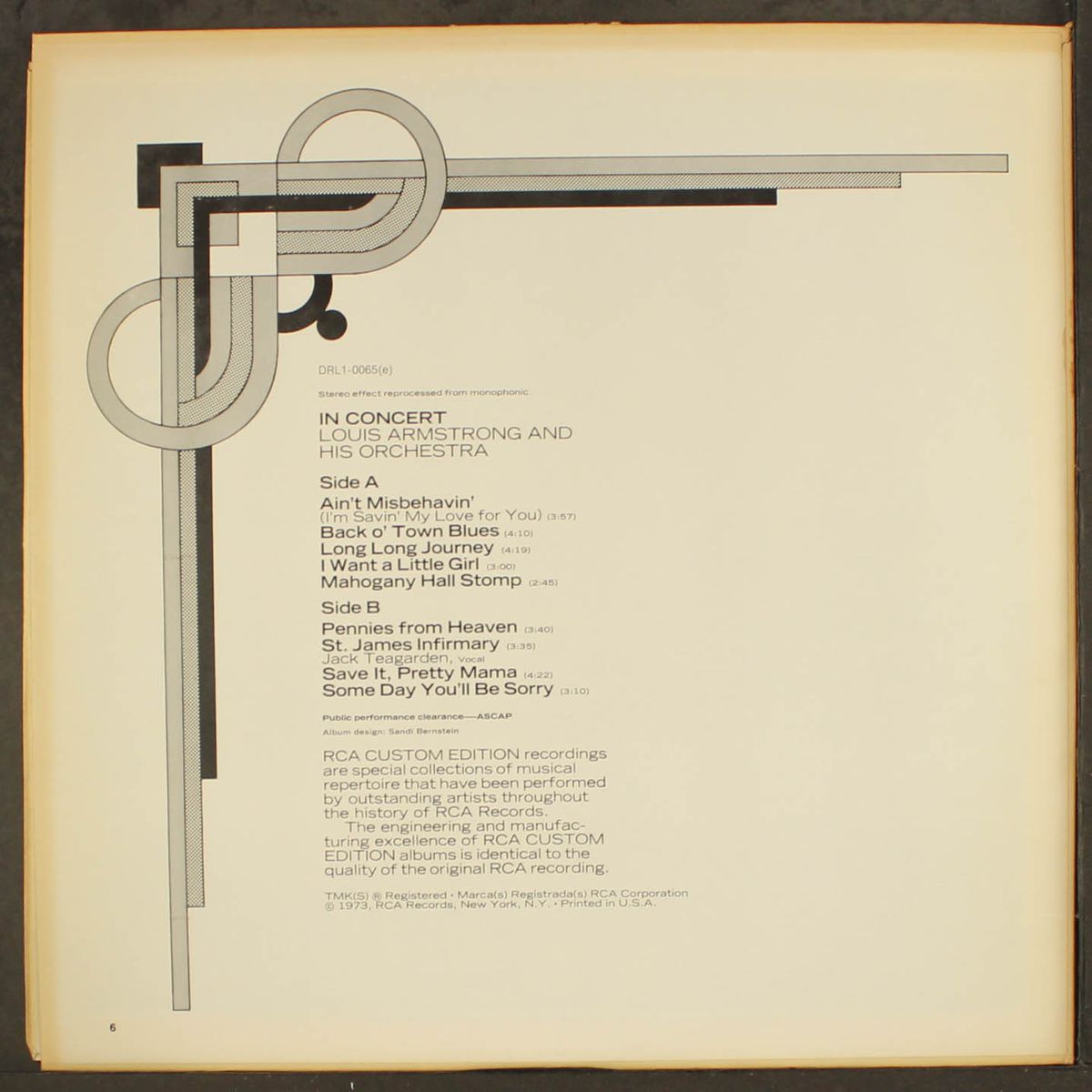in concert by LOUIS ARMSTRONG