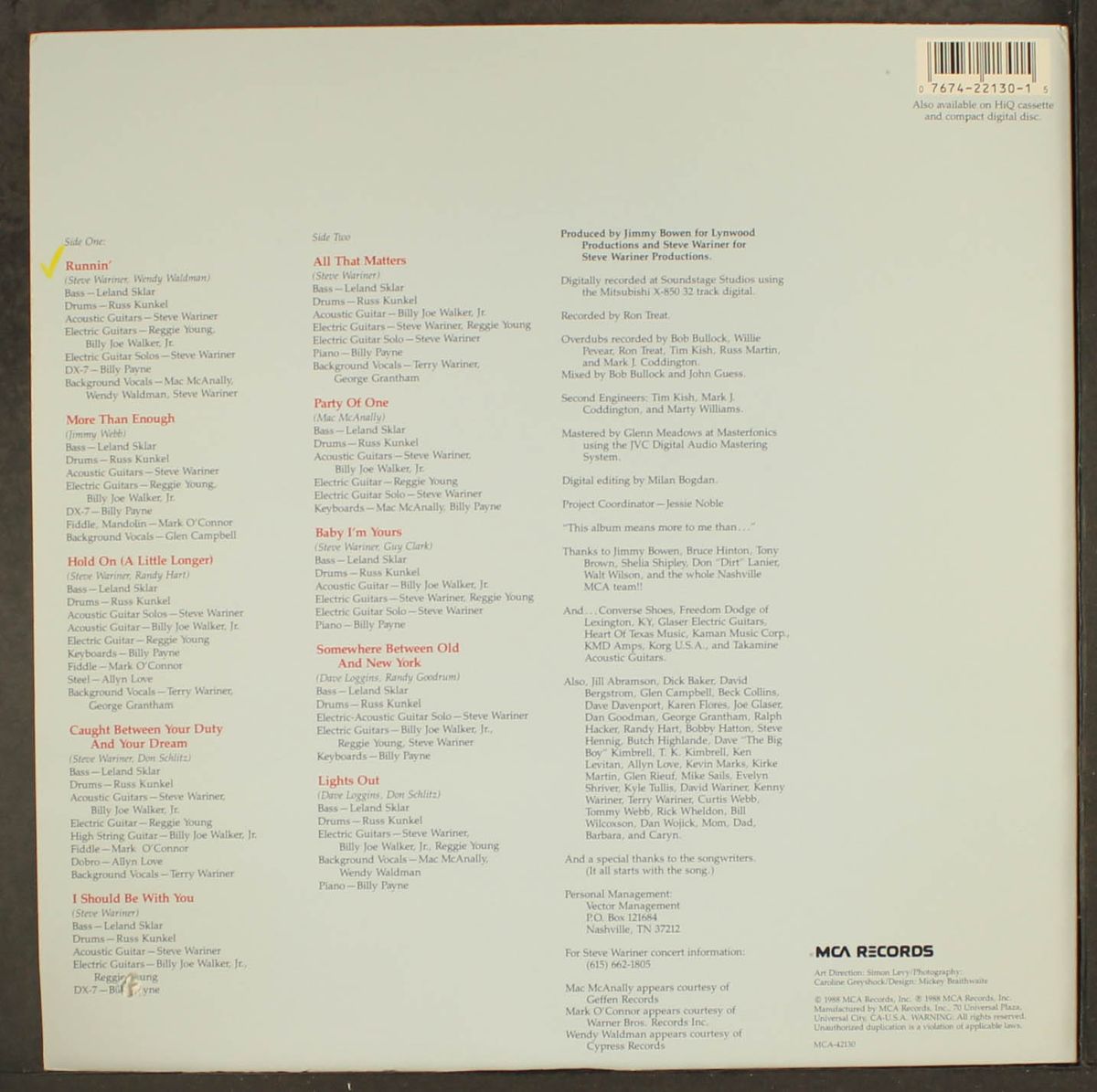 i should be with you by STEVE WARINER