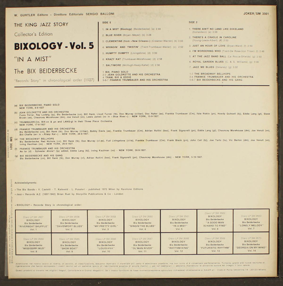 bixology, vol. 5: in a mist by BIX BEIDERBECKE