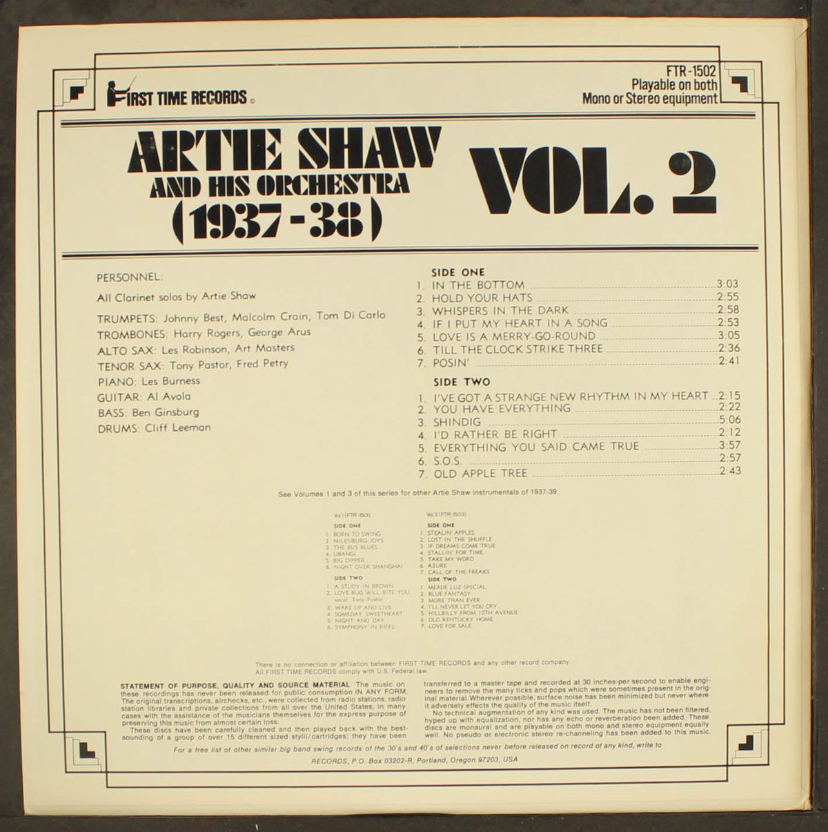 vol. 2, 1937-1938 by ARTIE SHAW