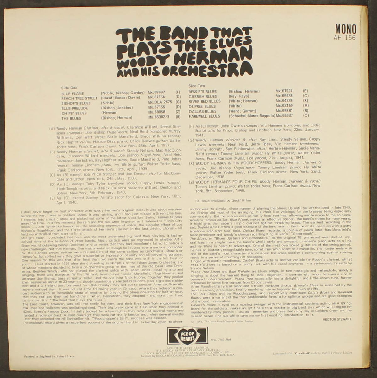 the band that plays the blues by WOODY HERMAN