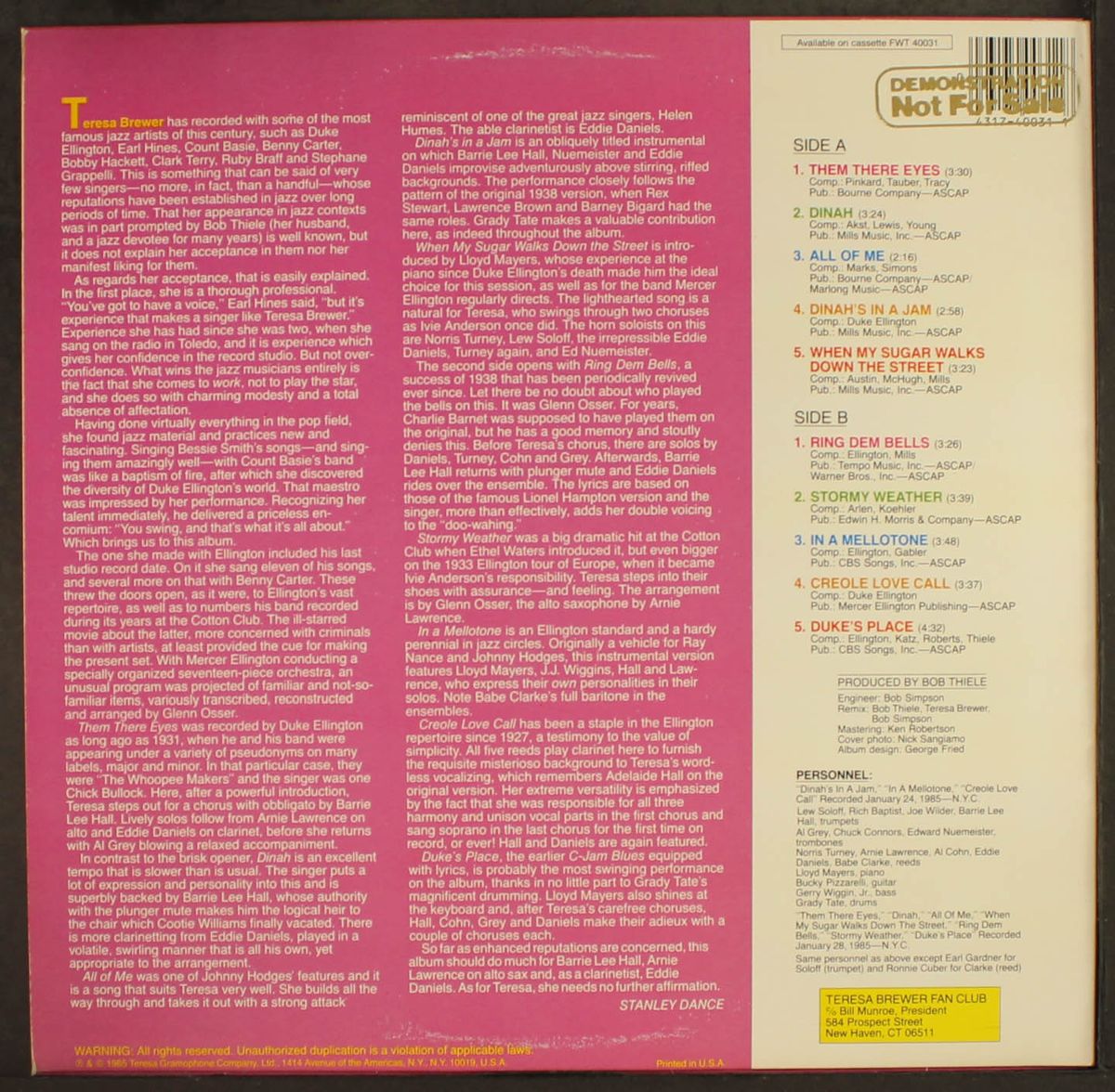 cotton connection by TERESA BREWER & MERCER ELLINGTON