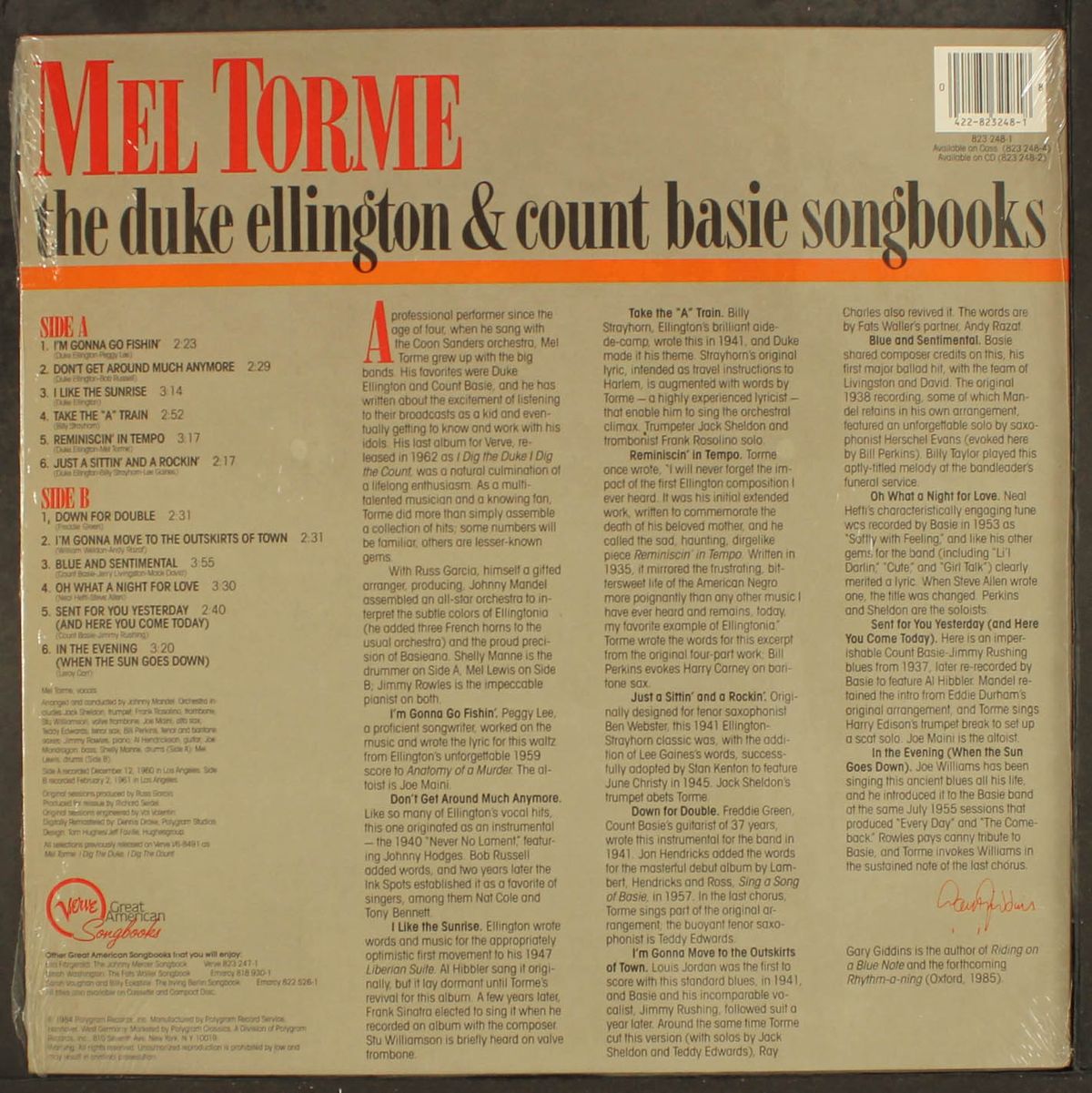 the duke ellington & count basie songbooks by MEL TORME