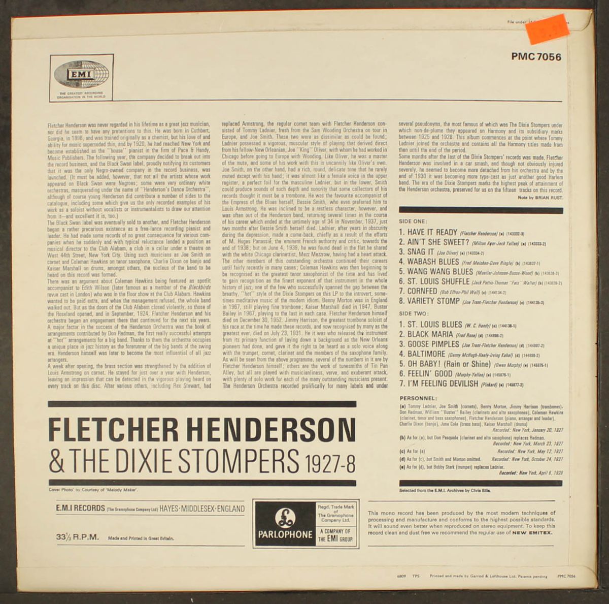 the dixie stompers 1927-1928 by FLETCHER HENDERSON