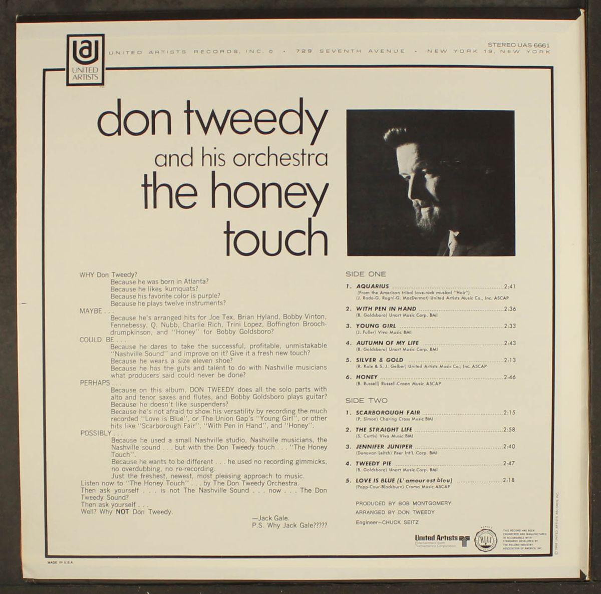 the honey touch by DON TWEEDY