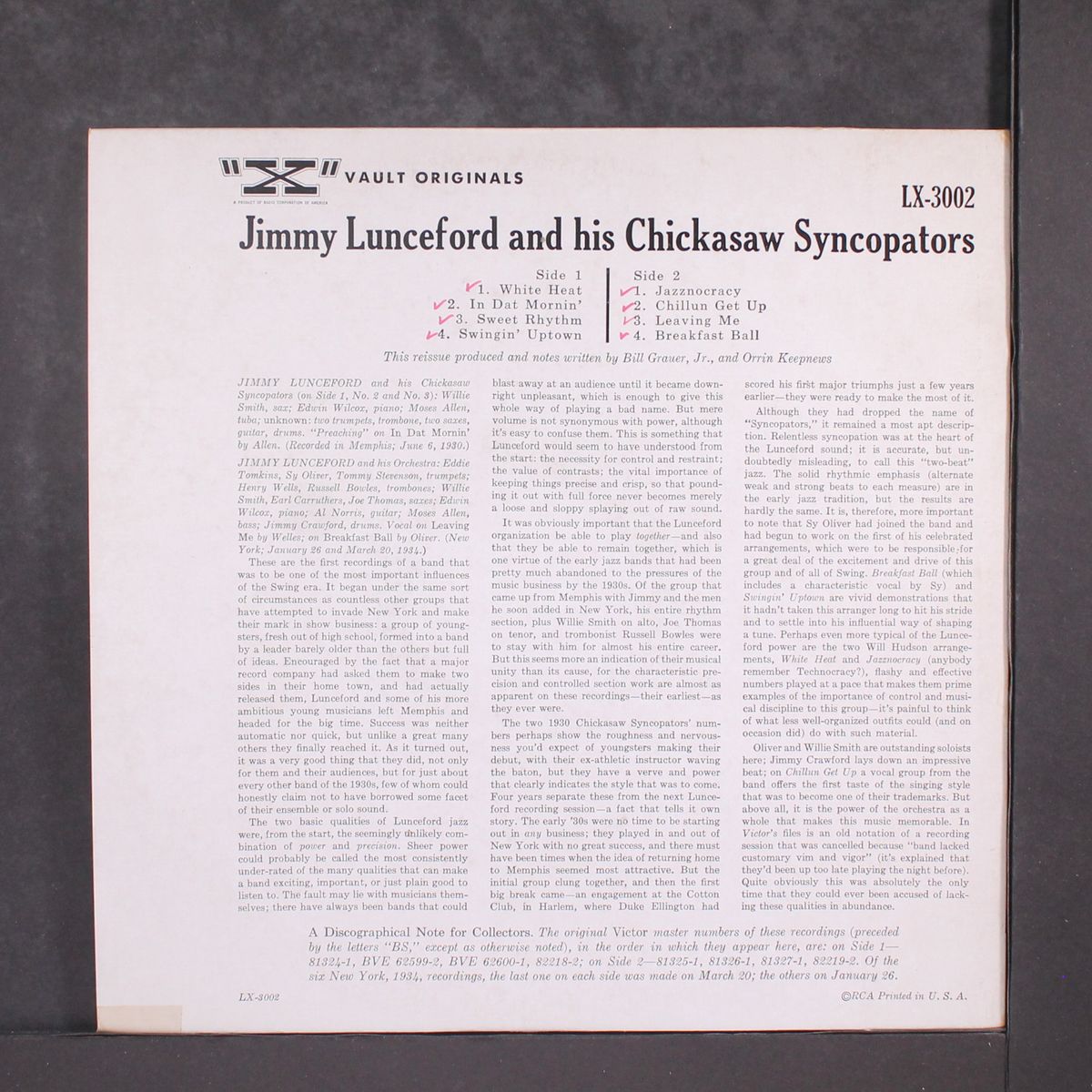 and his chickasaw syncopators by JIMMY LUNCEFORD