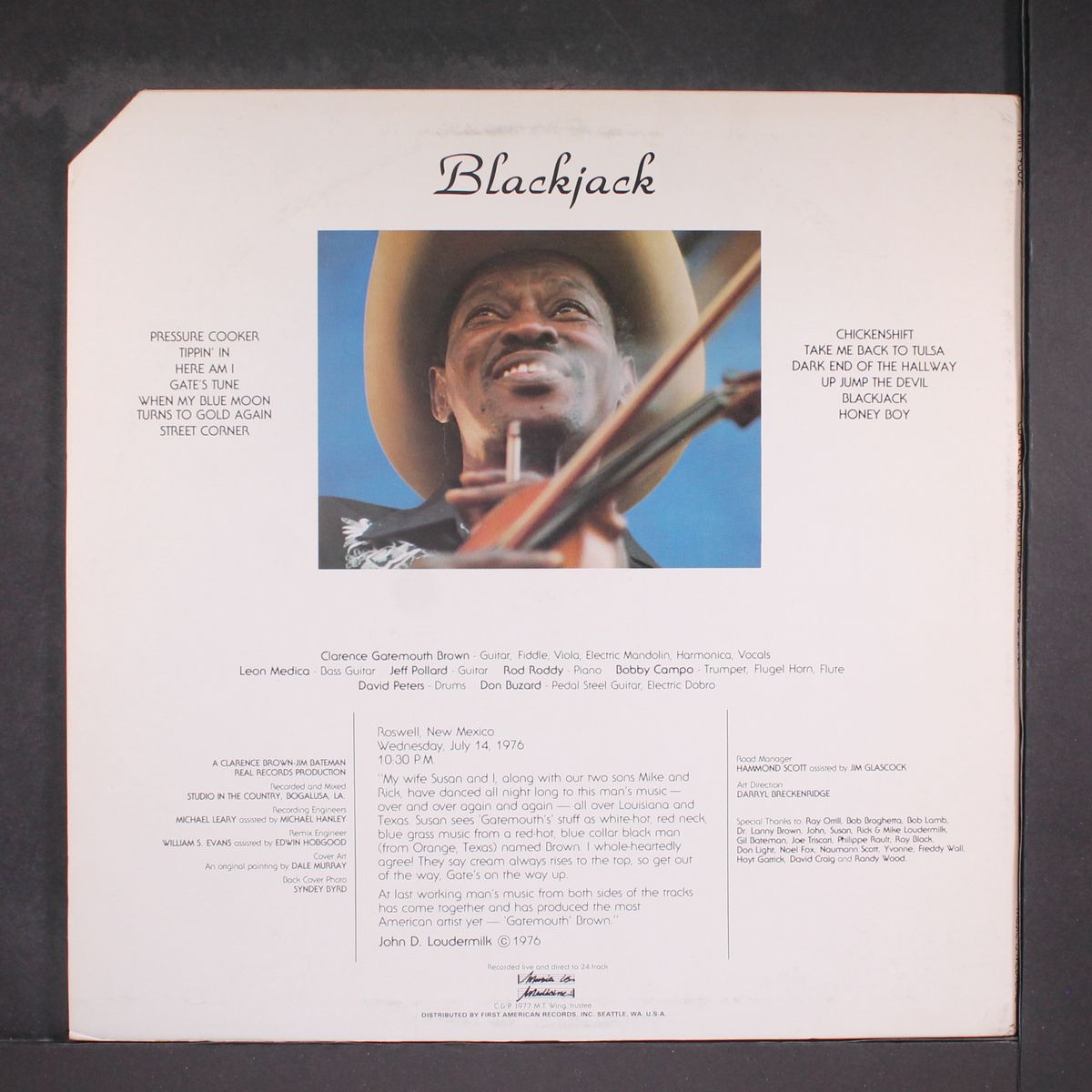 blackjack by CLARENCE 'GATEMOUTH' BROWN