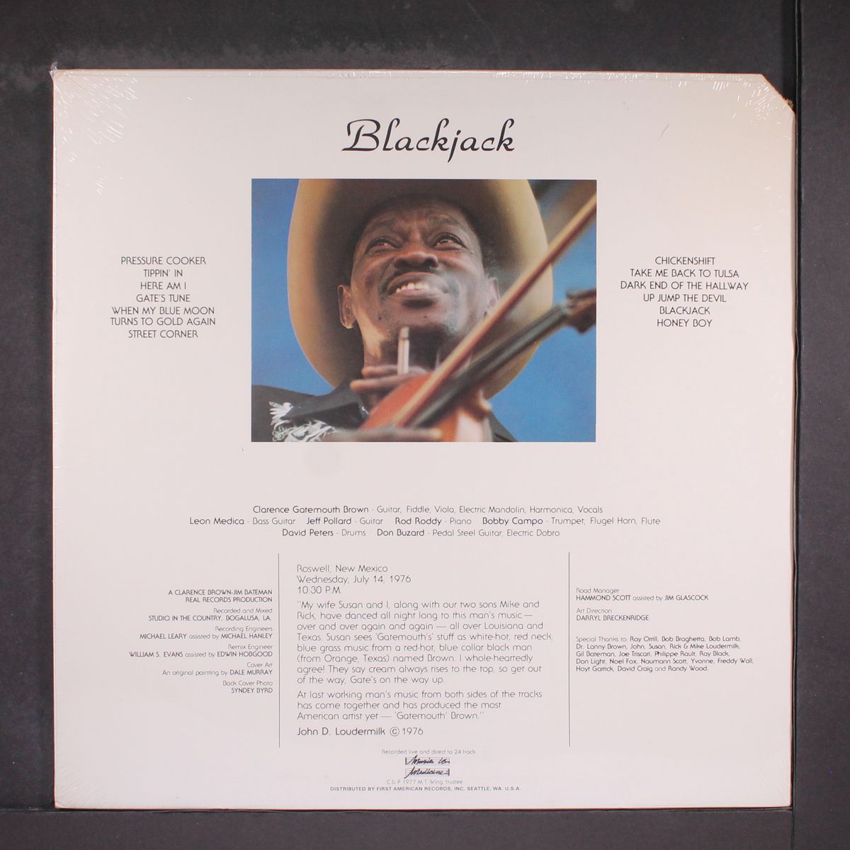 blackjack by CLARENCE 'GATEMOUTH' BROWN