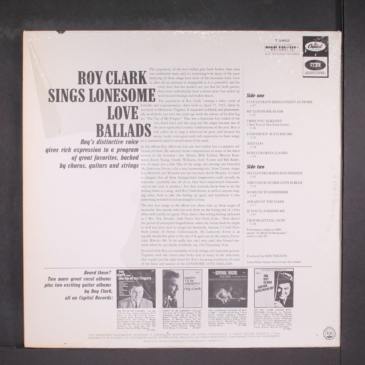 sings lonesome love ballads by ROY CLARK