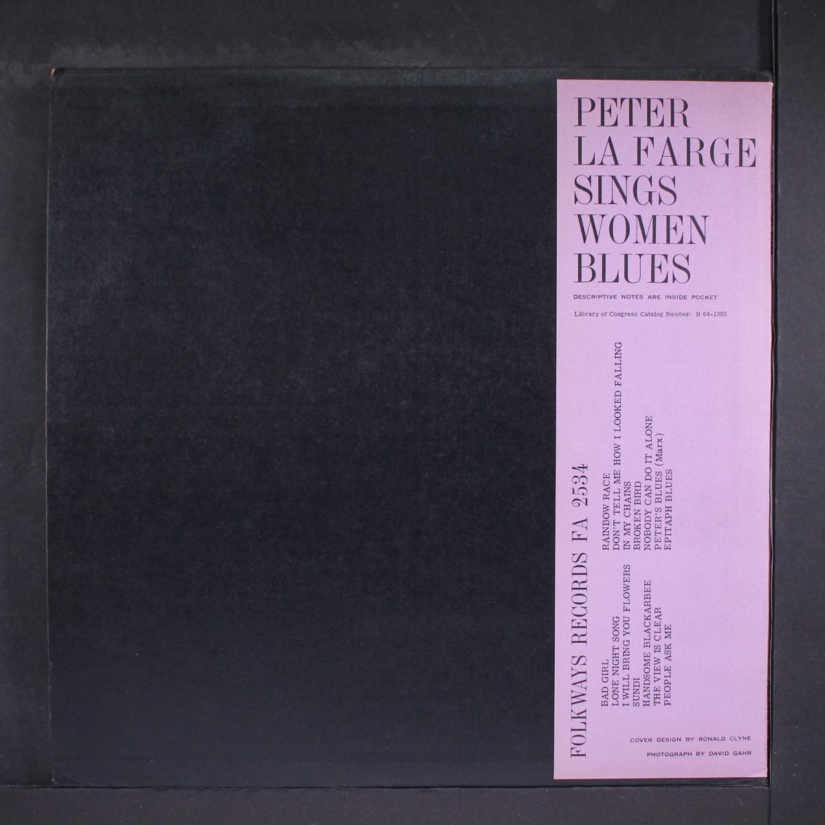sings women blues by PETER LA FARGE