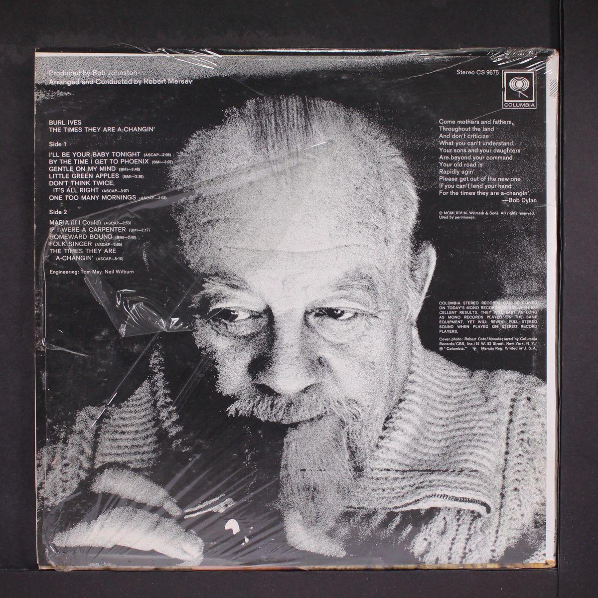 the times they are a-changin'! by BURL IVES