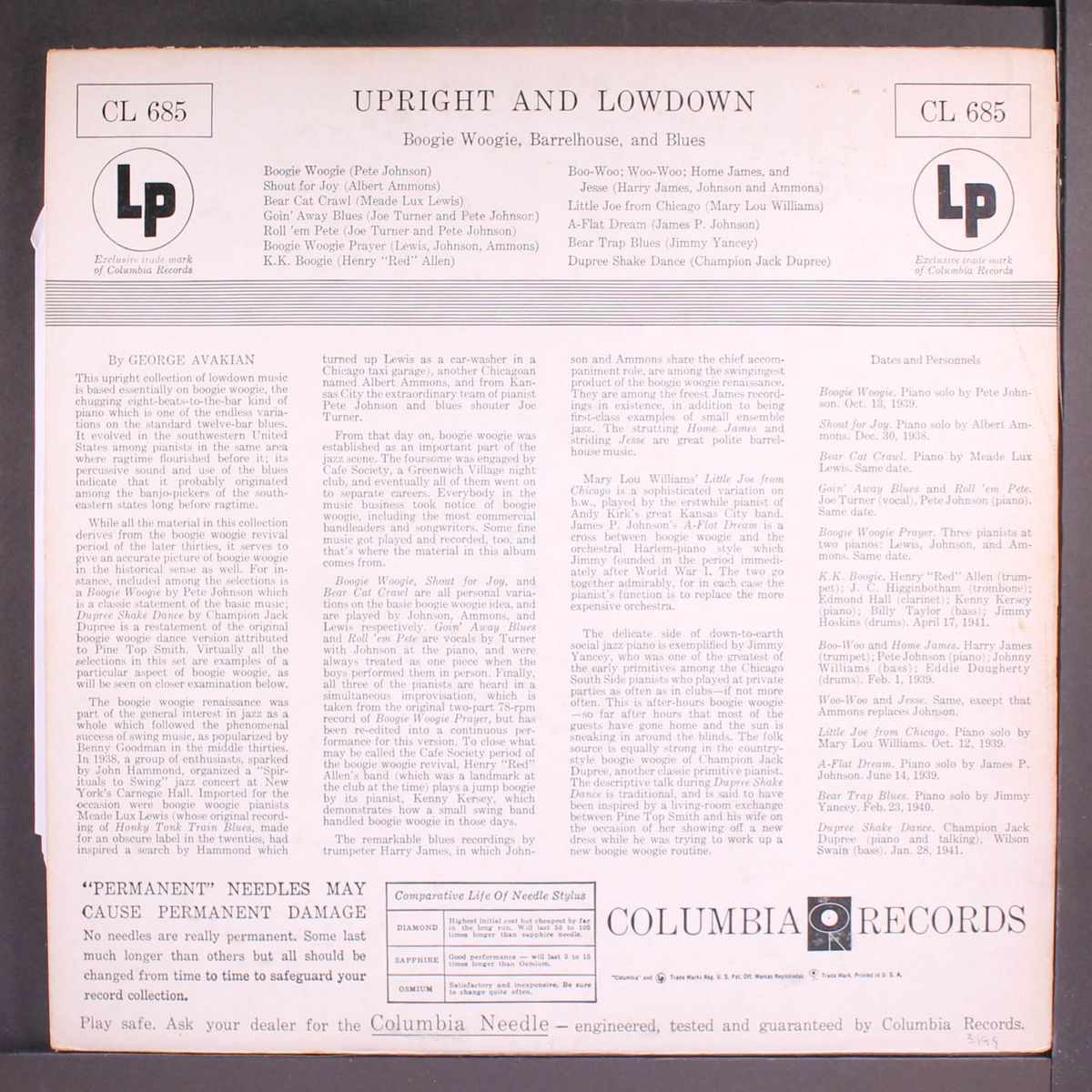 upright and lowdown by VARIOUS