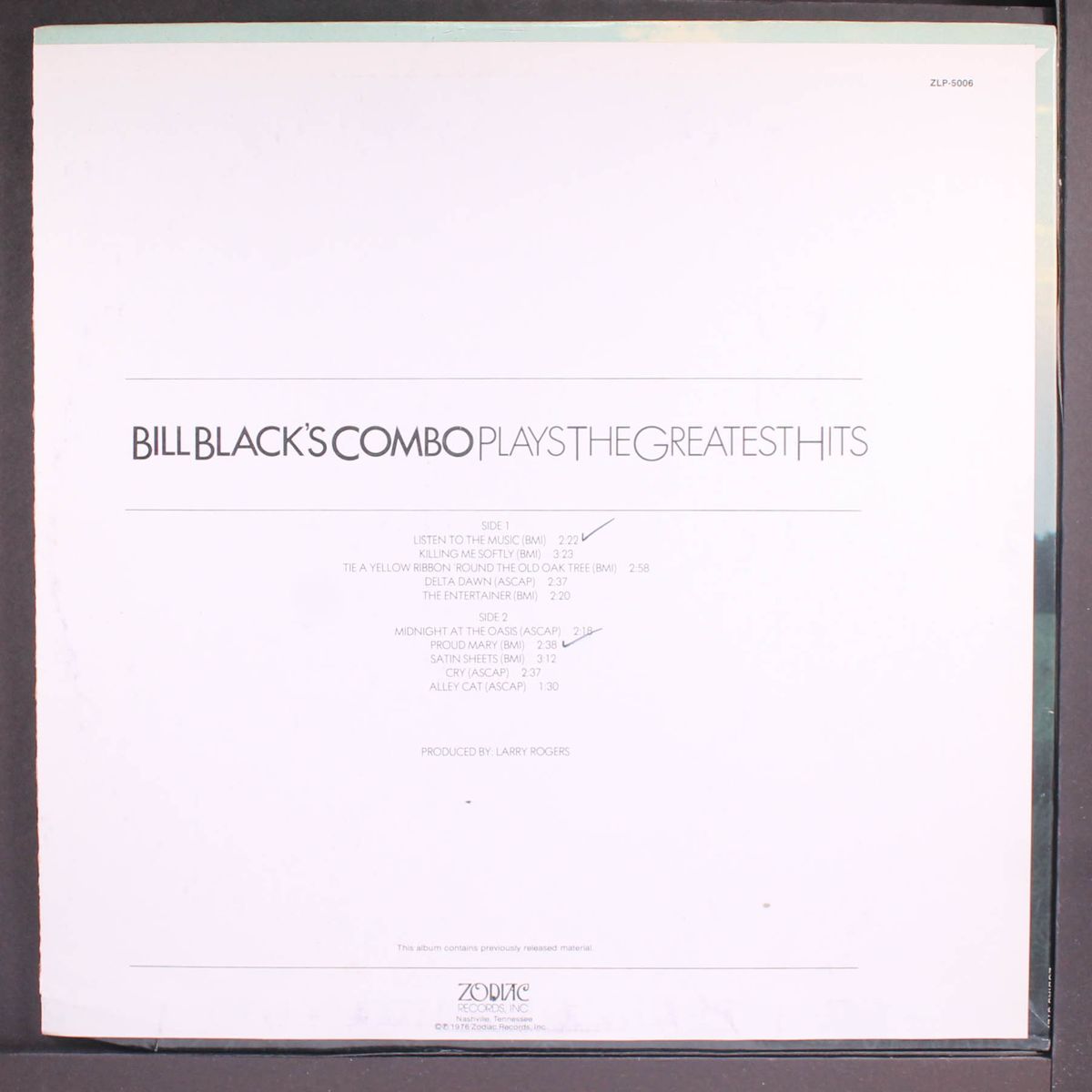 plays the greatest hits by BILL BLACK'S COMBO