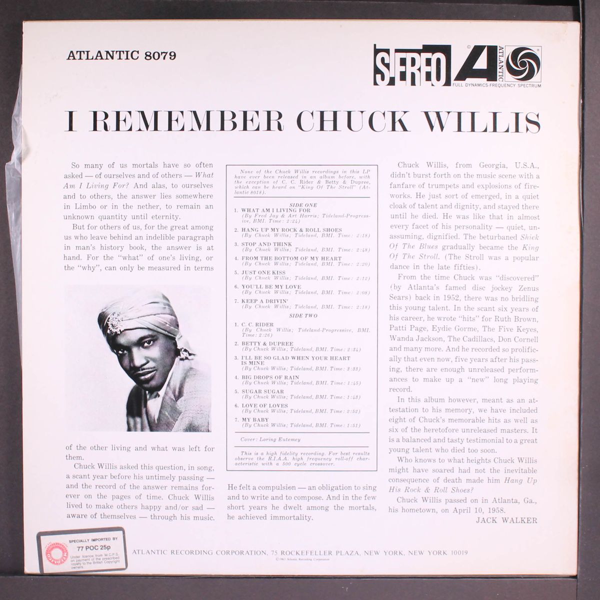 i remember chuck willis by CHUCK WILLIS